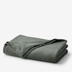 Cotton/Acrylic Fleece Blanket - Olive, Twin/Twin XL