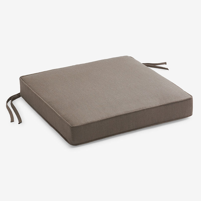 Replacement Boxed Edge Chair Cushion - Taupe, 20 in. x 20 in.