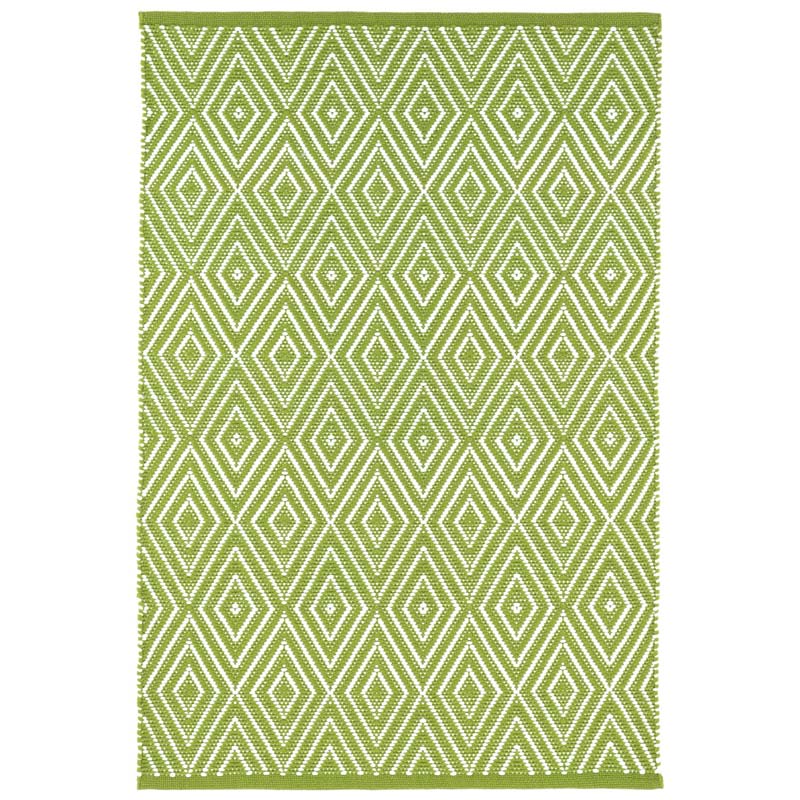 Diamond Handwoven Indoor/Outdoor Rug - Green, 3' x 5'