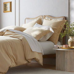 Premium Smooth Supima® Cotton Wrinkle-Free Sateen Flat Bed Sheet - Yellow, Queen