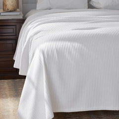 Egyptian Cotton Blanket - White, Full/Queen