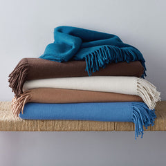 Luxe Lambswool Throw - Toast