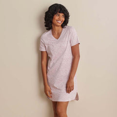 Printed Pima Cotton Women's Nightgown - Damask Scroll, XXL