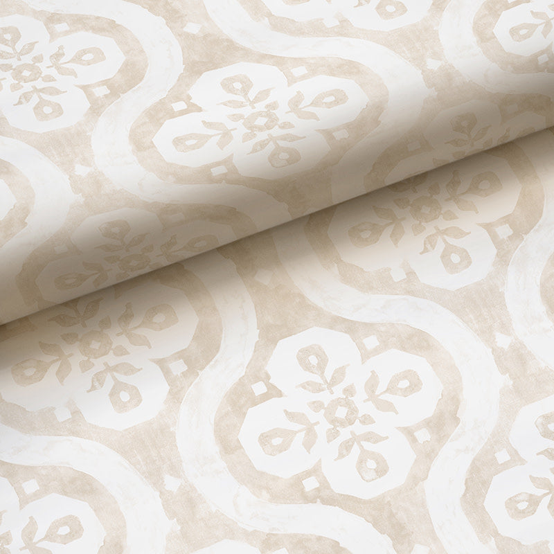 Chateau Traditional Wallpaper - Linen, Roll