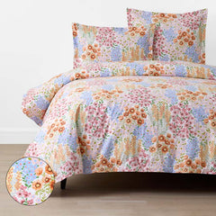 Garden Jubilee Classic Cool Cotton Percale Duvet Cover - Multi, Twin/Twin XL