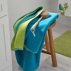 Reversible Solid Hand Towel - Teal Blue