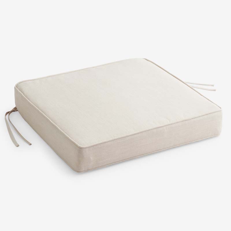 Rain Boxed Edge Replacement Chair Cushion - Pumice, 21 in . x 19 in.