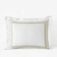 Double Border Premium Smooth Supima® Cotton Wrinkle-Free Sateen Sham - Ivory, Standard