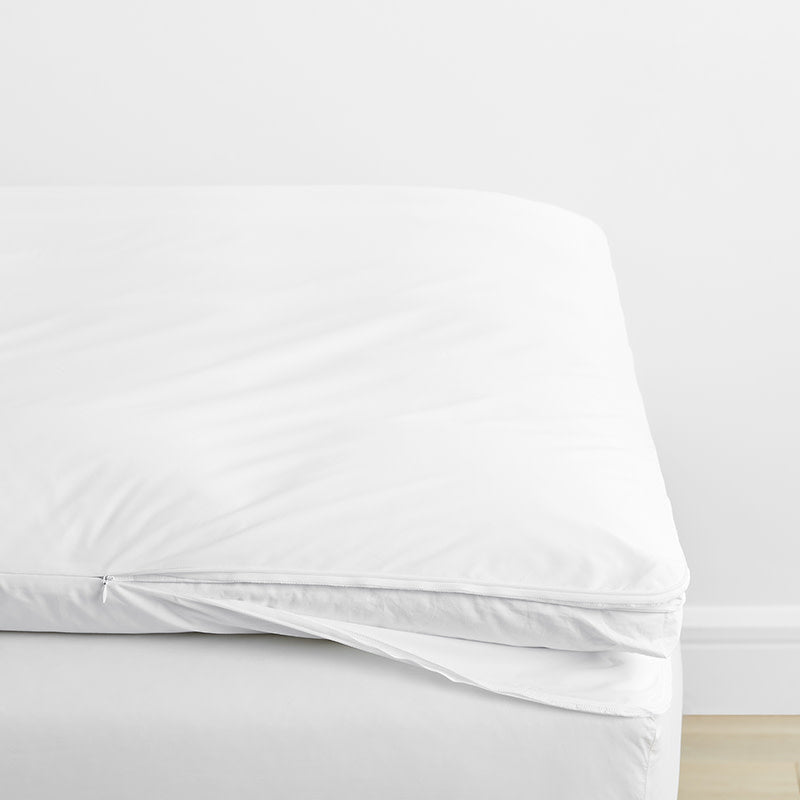 Classic Cool Cotton Percale Mattress Topper Cover - White, King
