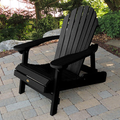 Folding and Reclining Adirondack Chair - Black