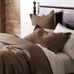 Classic Ultra-Cozy Cotton Velvet Flannel Pillowcase Set - Coffee, King