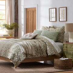 Julienne Classic Cool Cotton Percale Sham - Floral Beige, Standard
