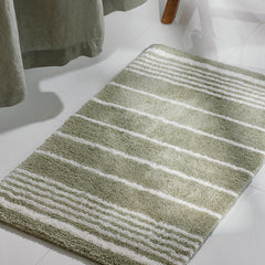 Plush Spa Stripe Bath Rug - Dark Willow, 24 in. x 40 in.