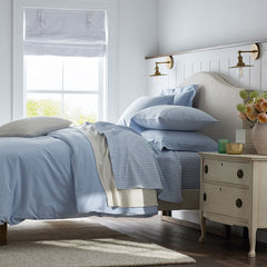 Classic Oxford Yarn-Dyed Solid Sham - Blue, Euro