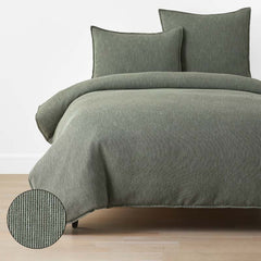 Mini Waffle Duvet Cover - Olive, King/Cal. King