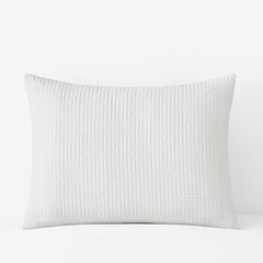 Premium Smooth Cotton Sateen Solid Quilted Sham - White, King