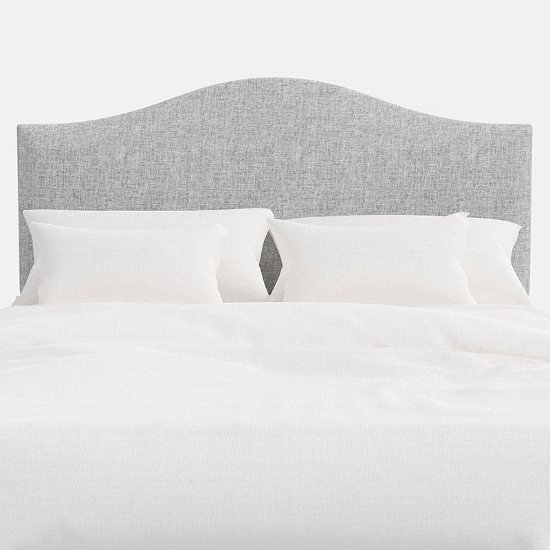Saddle Textured Linen Headboard - Pumice, Full