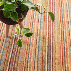 Brindle Stripe Spice Hand Knotted Wool Rug -  Spice, 8' Runner