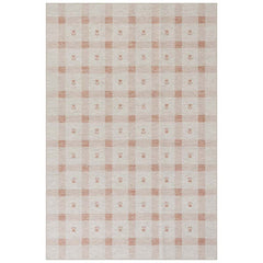 Modern Plaid Washable Rug - Orange, 2' x 3'