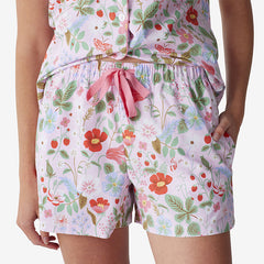 Poplin Women's Shorts Set - Strawberry Fields, S