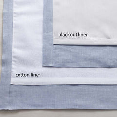 Linen Blackout Window Curtain - Ice Blue, 108 in.