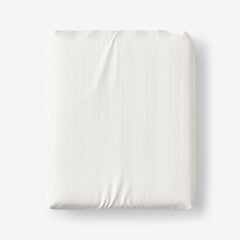 Dobby Stripe Classic Smooth Wrinkle-Free Sateen Fitted Bed Sheet - Cream, Twin XL