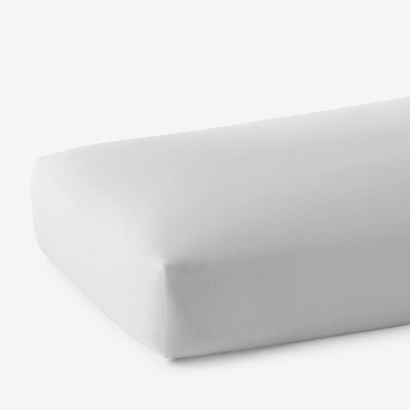 Premium Cool Supima® Cotton Percale Fitted Bed Sheet - Pearl Gray, Queen