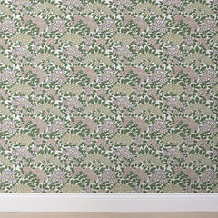Garden Traditional Wallpaper - Green, Roll