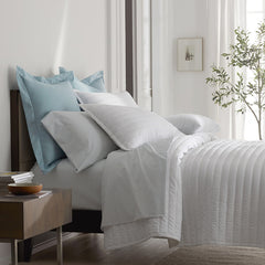 Premium Smooth Wrinkle-Free Sateen Quilted Coverlet - White, Queen