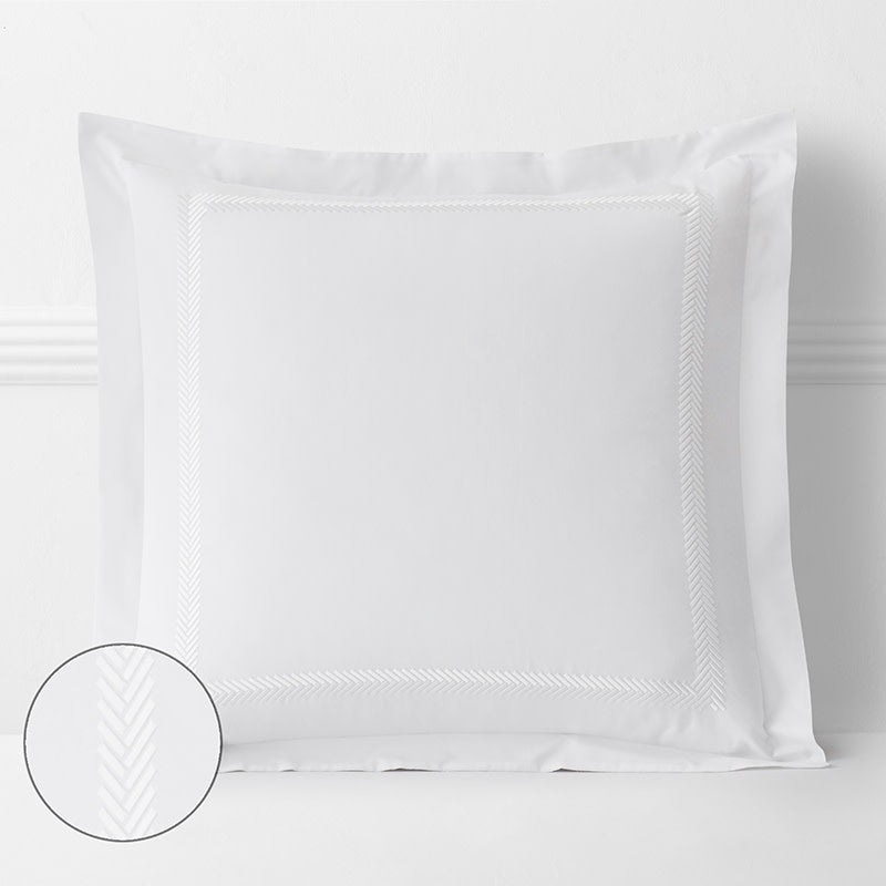 Hewett Luxe Smooth Egyptian Cotton Sateen Sham - White, Euro