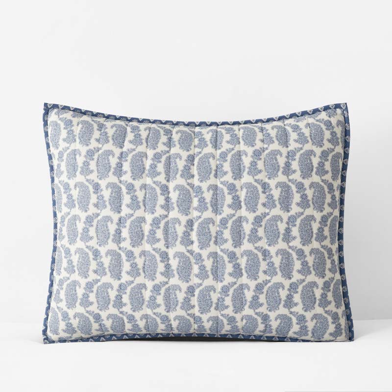 Jiya Reversible Quilted Sham - Blue, Standard