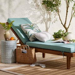 Ceramic Flower Side Table -  Light Blue