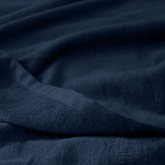 Cotton/Acrylic Fleece Throw - Navy