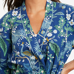 Poplin Women's Robe - Peacock, XS/S