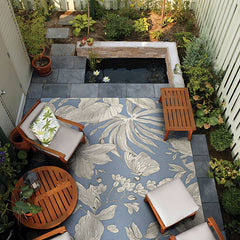 Flora Flat Woven Outdoor Rug - Ice, 8' 1" x 11' 2"
