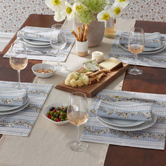 Floral Placemats, Set of 4 - Floral Stripe