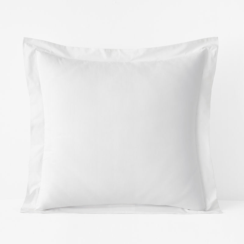 Premium Cool Organic Cotton Percale Sham - White, Euro