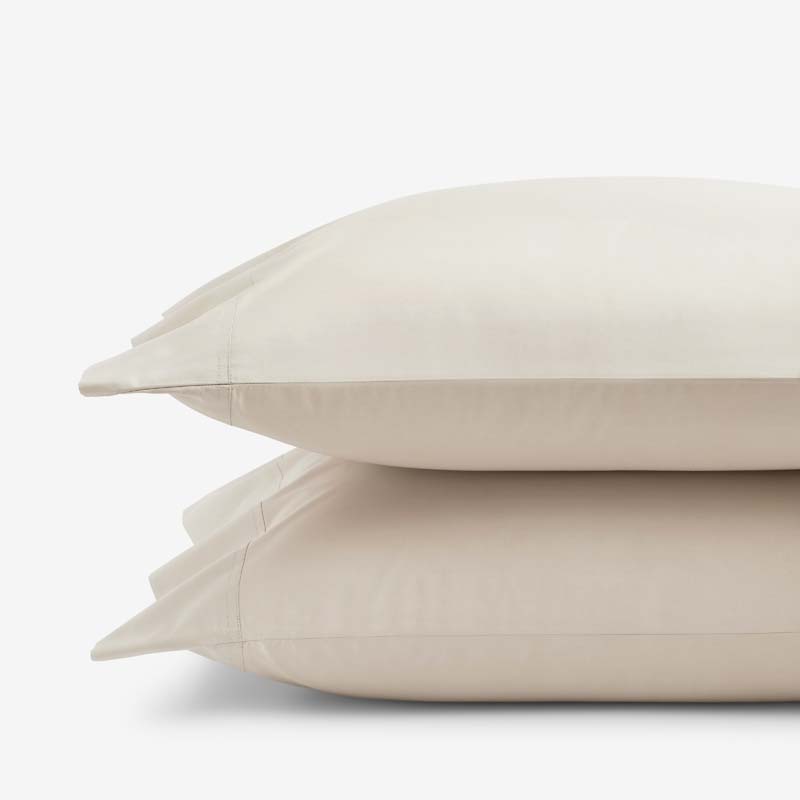 Premium Cool Supima® Cotton Percale Pillowcase Set - Oatmeal, Standard