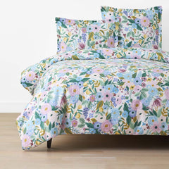 Garden Party Classic Cool Cotton Percale Duvet Cover - Lilac, Full/Queen