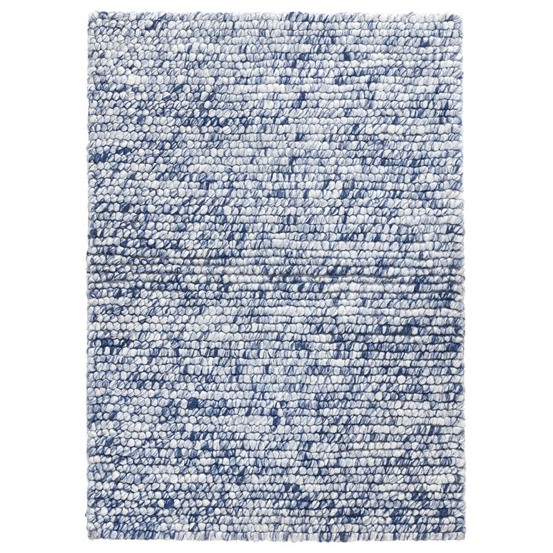 Chunky Handwoven Wool Rug - Navy, 3' x 5'