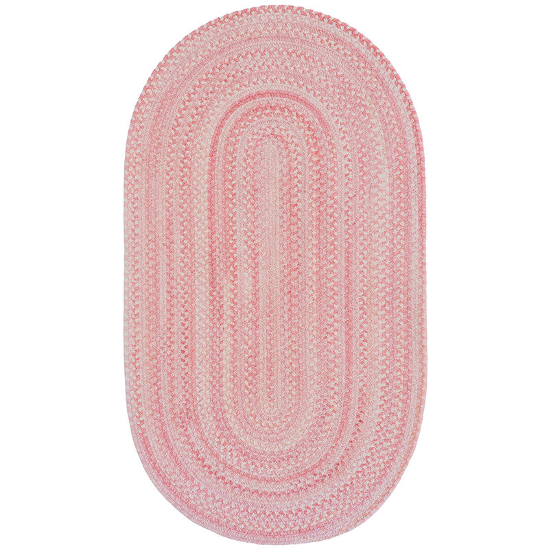 Bambini Braided Chenille Rug - Pink, 4' x 6' Oval