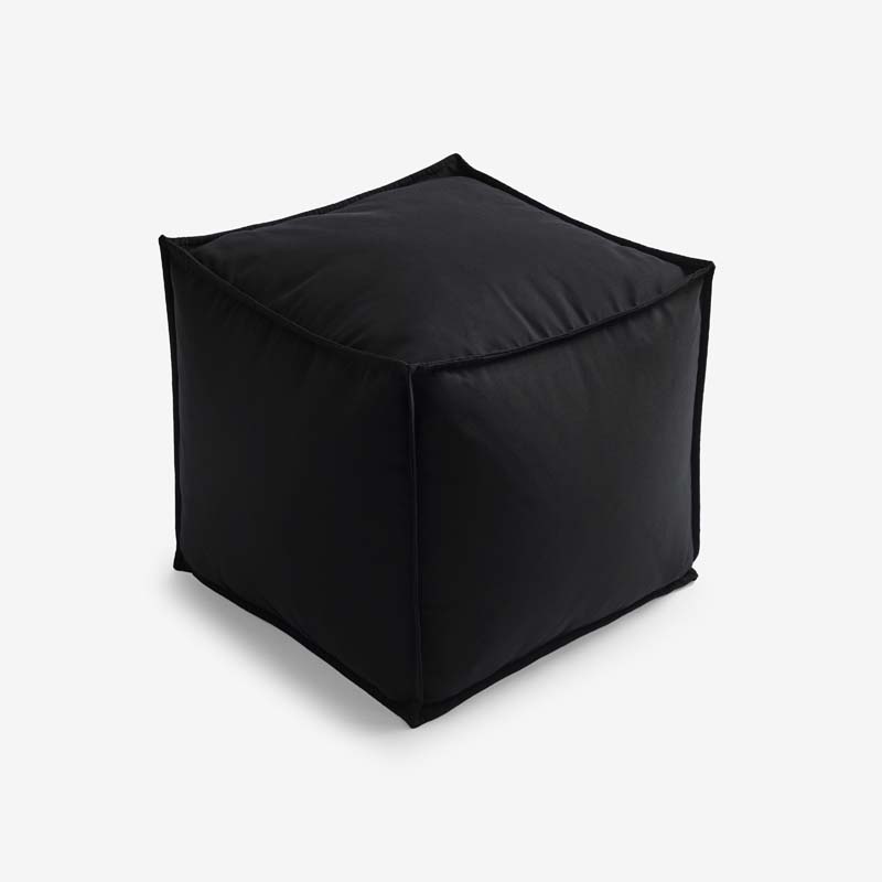 Indoor/Outdoor Pouf - Black, Small