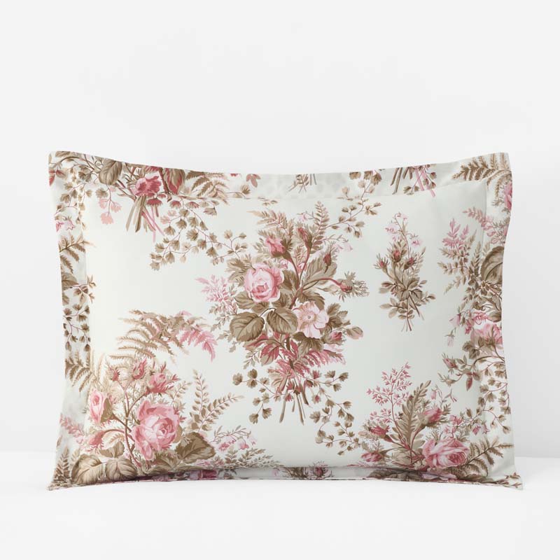 Antara Reversible Premium Smooth Sateen Sham - Blush, King