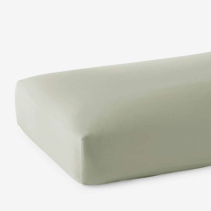 Classic Smooth Wrinkle-Free Sateen Fitted Bed Sheet - Laurel Green, King