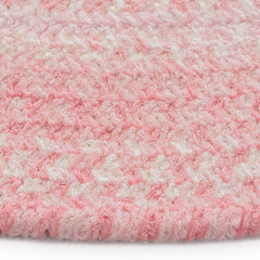 Bambini Braided Chenille Rug - Pink, 5' x 8' Oval
