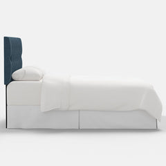 Park Tufted Textured Linen Headboard - Navy, Twin