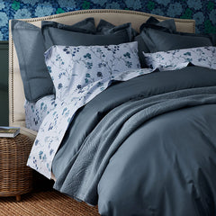 Premium Smooth Supima® Cotton Wrinkle-Free Sateen Pillowcase Set - Steel Blue, King
