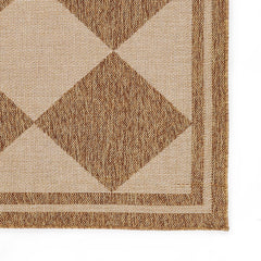 Diamond Checkered Outdoor Rug -  Natural, 8' x 10'