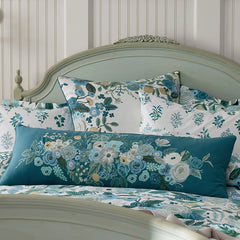 Garden Party Decorative Lumbar Pillow Cover - Blue Multi