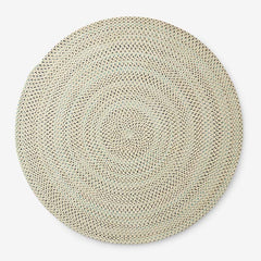 Dramatic Static Reversible Braided Rug - Blue, 5' 6" x 5' 6" Round